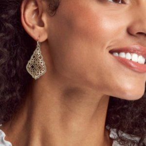 Kendra Scott Addie Silver-Tone Filigree Earrings